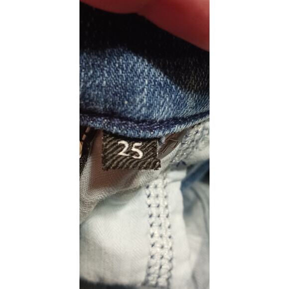 Women's 7 for all Mankind Ankle Skinny Jeans Size 25 Faded 25Wx26L - Picture 9 of 13